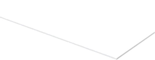 Korsbakken Nice Benkeplate Hvit Matt / 100cm