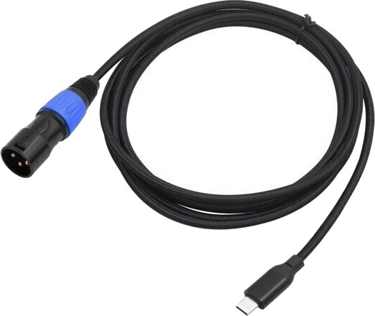 Lydkabel USB-C hann til XLR hann 2 m med 24Bit/96KHz DAC