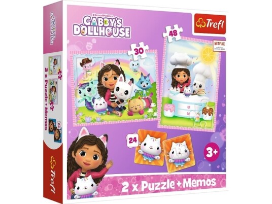 Trefl 2-I-1 Puslespillmemoer Gabi Med Kattevennen Hennes Gabbys Dollhouse Trefl 2-I-1 Puslespillmemoer Gabi Med Kattevennen Hennes Gabbys Dollhouse