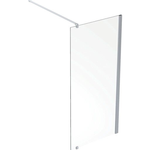 Contura Shower Space dusjvegg, 59 cm, klart glass, aluminiumsprofil