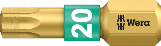 Wera Torx Bit 867/1 1/4" x 25mm Diamantbelegg for Elektroverktøy