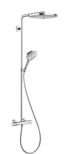 Hansgrohe Raindance Select S Showerpipe/takdusjsett 300 2jet - Med termostat-Hvit-Krom