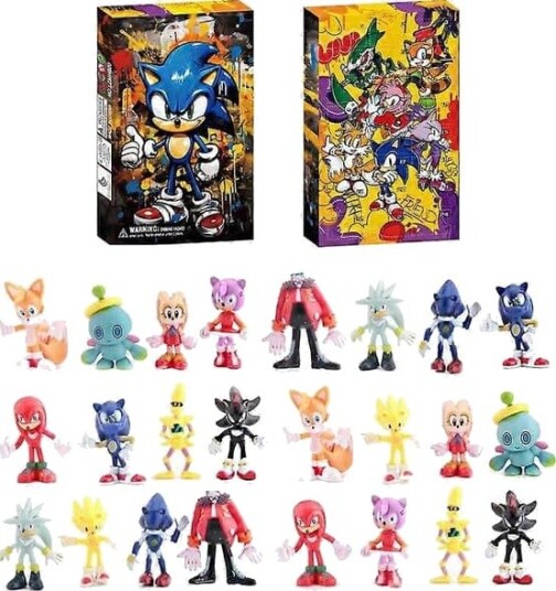 Adventskalender Leketøyfigurer Sonic 24 Deler