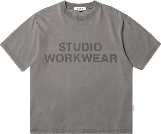DEYS Lawndale Print T Shirt   WASHED GREY   M