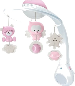 Infantino 3 i 1 musikkuro med drømmelampe rosa