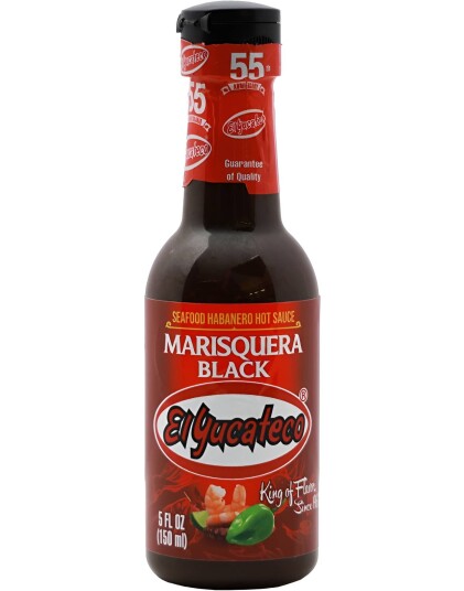 El Yucateco Marisquera Black Hot Sauce Medium Sterk Umami Chilisaus 150 ml Mexico El Yucateco Marisquera Black Hot Sauce Medium Sterk Umami Chilisaus 150 ml Mexico
