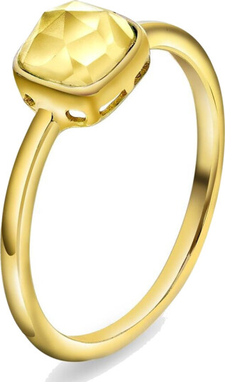 Sandra Lyng x Pan Jewelry Ring i 925 sølv med citrin GLEDE størrelse 62
