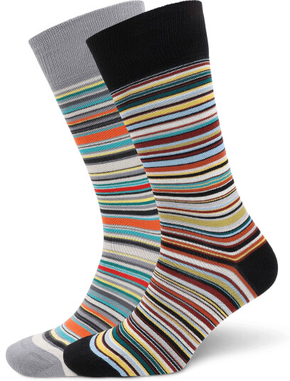 PS Paul Smith Men Sock 2 Pack Signtr   Multi/patterned   ONE SIZE