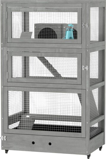 Northio Dverghamsterbur I Tre 65 × 45 × 109 cm