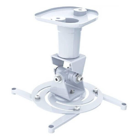 Techly Takmonterbar Projektorfeste Aluminium Hvit 10 kg Vridbar og Tiltbar