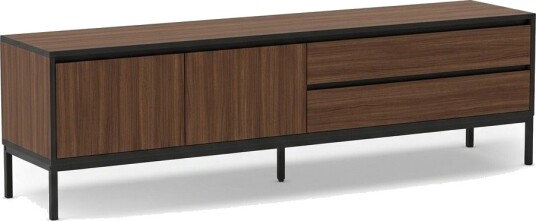 Velar TV benk 180x55x40 cm Milano Walnut Wood Black Black Velar TV benk 180x55x40 cm Milano Walnut Wood Black Black