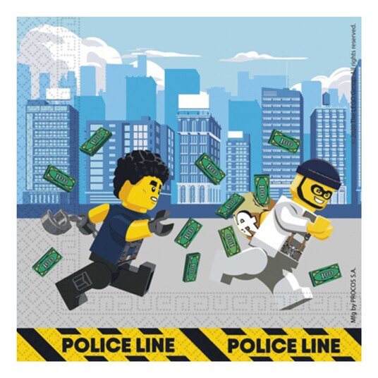 Globos Europe Servietter Lego Ninjago Police - 20-pakning Globos Europe Servietter Lego Ninjago Police - 20-pakning