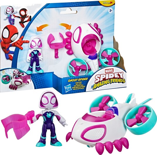 Spidey And His Amazing Friends Figur med Kjøretøy Ghost-Spider Copter Spidey And His Amazing Friends Figur med Kjøretøy Ghost-Spider Copter