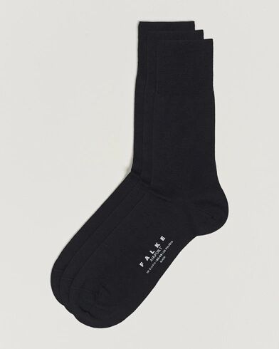Falke 3-Pack Airport Socks Black