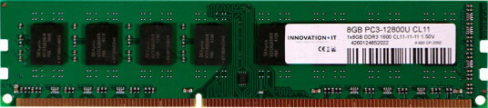 Innovation IT 8GB DDR3 1600MHz RAM Uregistrert CL11 Innovation IT 8GB DDR3 1600MHz RAM Uregistrert CL11