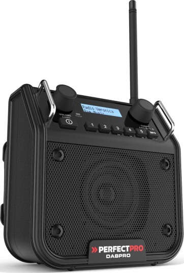 PerfectPro DABPRO Byggeradio Uten Batteri - 18V (DAB+/FM/AUX/Bluetooth)
