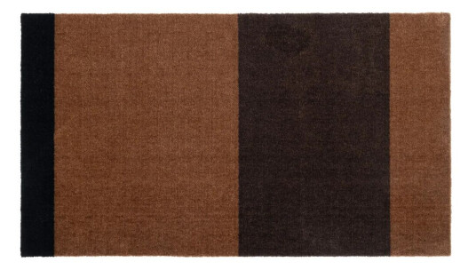 tica copenhagen Stripes by tica, horisontal, entréteppe Cognac-dark brown-black, 67x120 cm