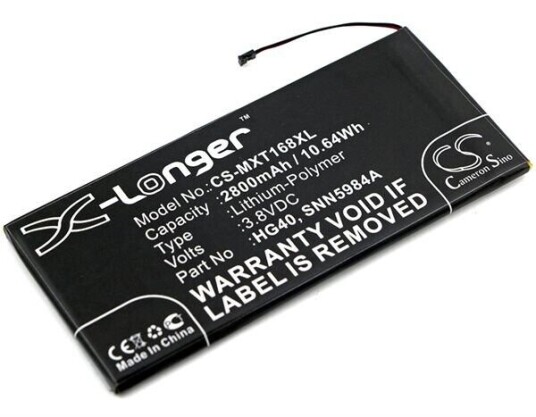 Motorola XT1925 batteri (2800 mAh 3.8 V, Sort)