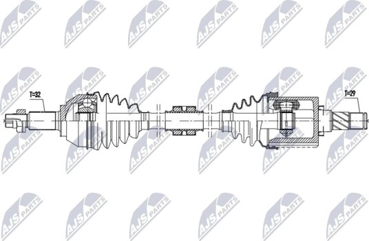 NTY NPW NS 176 Drivaksel