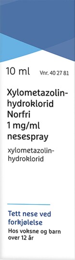 Xylometazolinhydroklorid Norfri 1 mg/ml nesespray 10 ml