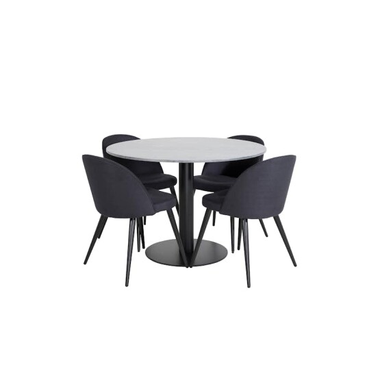 Venture Home Spisegruppe Venture Home Estelle med 4 Valentina Stoler Polyester GR20490
