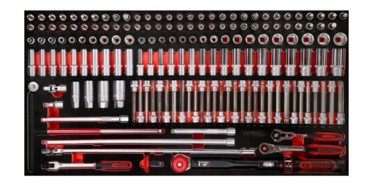 Ks Tools 813.0165, Støpselsett, 165 Hoder, 12,3 Kg