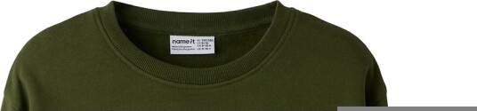 Name It Collegegenser Noos NkmFlo Rifle Greeb Name It 6 år (116) Collegegenser Armygrønn