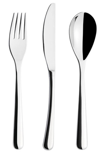 Iittala Piano dessertsett 12 deler blank