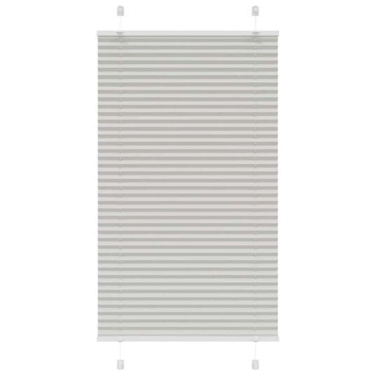 plisségardin lys grå 80x100 cm Stoff Bredde 79,4 Polyester