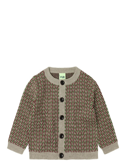 FUB Baby Herringbone Cardigan Beige 56 FUB Baby Herringbone Cardigan Beige 56