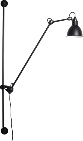 Vegglampe Lampe Gras 214 Round Svart Stue Metall Design 14 128 Svart