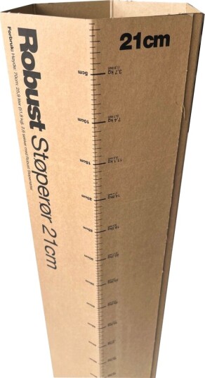 Robust Støperør 21 cm flatpakket og skjøtbart Robust Støperør 21 cm flatpakket og skjøtbart