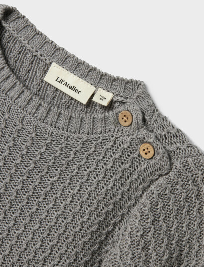 Lil"Atelier Nbmkanto Ls Knit Lil Grey 56 Lil"Atelier Nbmkanto Ls Knit Lil Grey 56