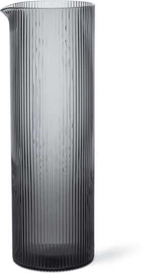 Ferm Living Ripple vannkaraffel 1,12 L Smoked grey