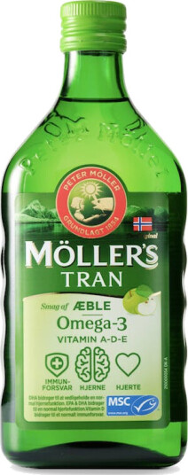 Möllers Tran Eple 500 ml Fiskeolje