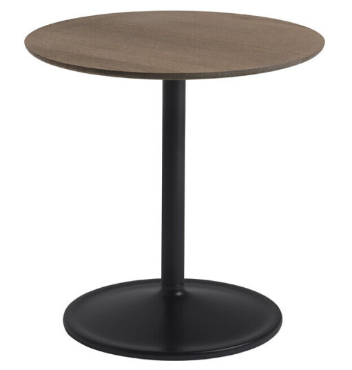 Muuto Soft sidebord Ø 48 cm Smoked oak-Black H: 48 cm