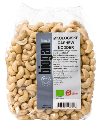 Biogan Økologiske Cashewnøtter 750g Biogan Økologiske Cashewnøtter 750g