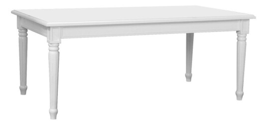Amaretta spisebord 100x180/280 inkl. 2 tilllegsplater antikk hvit, antikk patinert.