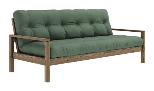 Karup Design Knob Sovesofa, Brun lakkert furu, Olive Green Unoliving 1733432-07-0 1733432-14-0 Karup Design Knob Sovesofa, Brun lakkert furu, Olive Green Unoliving 1733432-07-0 1733432-14-0