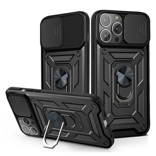 INCOVER iPhone 13 Mini Bakdeksel med Magnetisk Kickstand Og Cam Slider - Svart INCOVER iPhone 13 Mini Bakdeksel med Magnetisk Kickstand Og Cam Slider - Svart
