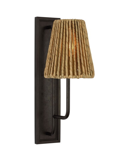 Visual Comfort Rui Sconce Aged Iron/Abaca Shade