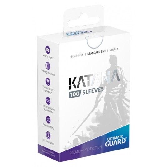 Katana Sleeves White Standard Size (100) Kortlommer, Katana - Kortspill fra Outland Katana Sleeves White Standard Size (100) Kortlommer, Katana - Kortspill fra Outland