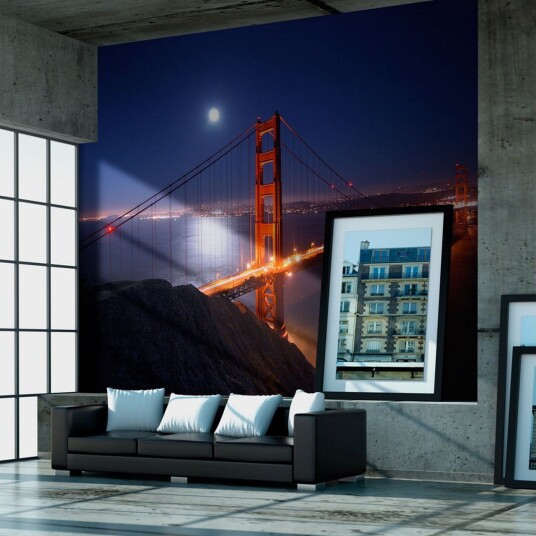 Fototapet Golden Gate-Broen Om Natten 350x270 - Artgeist sp. z o. o.