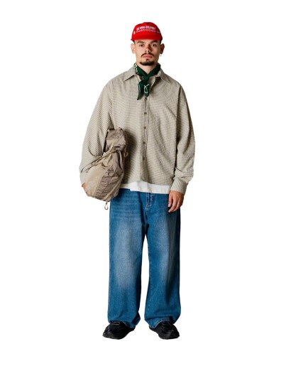 Woodbird Wbbuzo Seer Check Shirt   Beige   XS