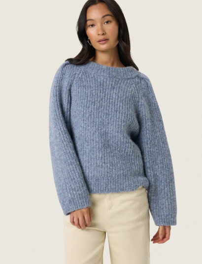 Soaked in Luxury Slpleoni Pullover - Blue - XL