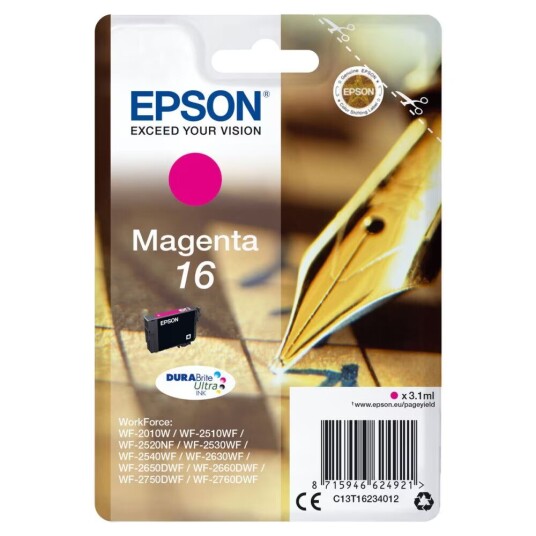 Kompatibel blekkpatron Epson C13T16234012 Magenta Kompatibel blekkpatron Epson C13T16234012 Magenta