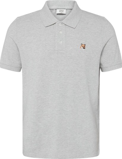 Maison Kitsune Fox Head Patch Regular Polo   Grey   M