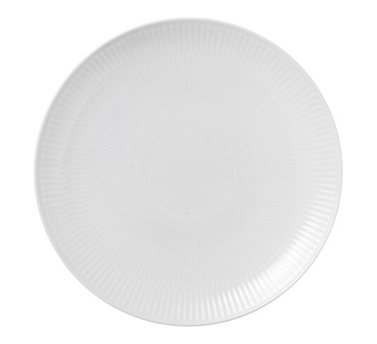 Royal Copenhagen Hvit Riflet tallerken Coupe 23 cm