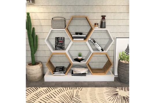Bokhylle Urgby 120x109 cm Hvit