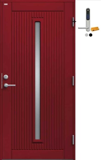 Ytterdør Diplomat Athena Klart Glass med Yale Doorman Classic Home